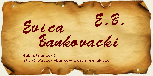 Evica Bankovački vizit kartica